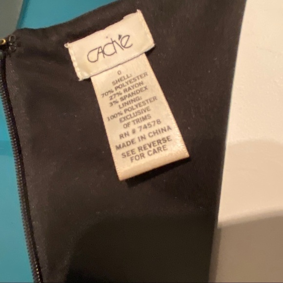 Cache women’s grey and black striped  pencil dress in size 0 - Picture 6 of 8